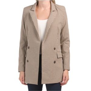 Rachel Zoe Double Breasted Checkered Pattern Blazer Size Medium